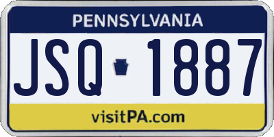 PA license plate JSQ1887