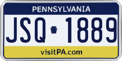 PA license plate JSQ1889