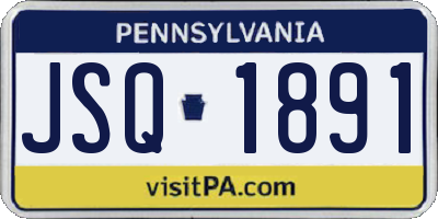 PA license plate JSQ1891
