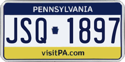 PA license plate JSQ1897