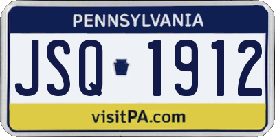 PA license plate JSQ1912