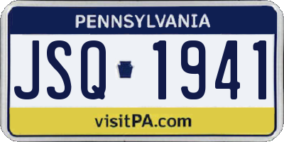 PA license plate JSQ1941