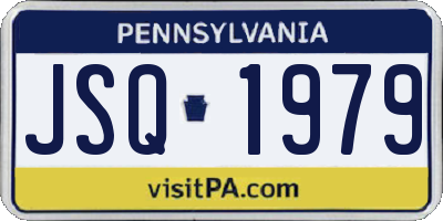PA license plate JSQ1979