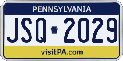 PA license plate JSQ2029