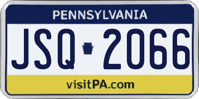 PA license plate JSQ2066