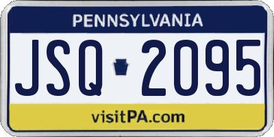 PA license plate JSQ2095