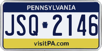 PA license plate JSQ2146