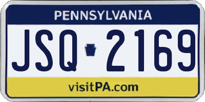 PA license plate JSQ2169