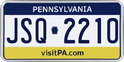 PA license plate JSQ2210