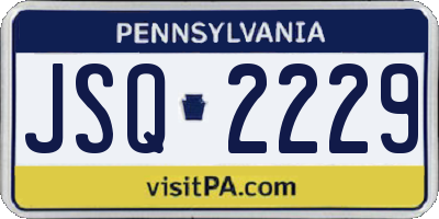 PA license plate JSQ2229