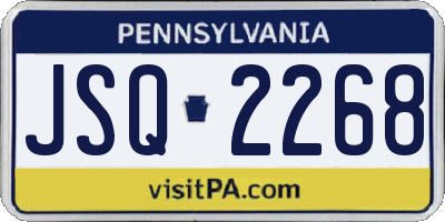 PA license plate JSQ2268