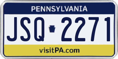 PA license plate JSQ2271