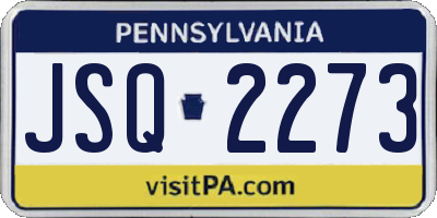 PA license plate JSQ2273