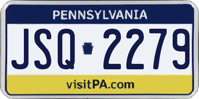 PA license plate JSQ2279