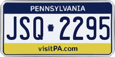 PA license plate JSQ2295