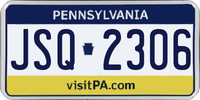 PA license plate JSQ2306
