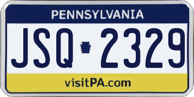PA license plate JSQ2329