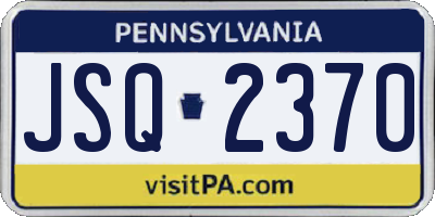 PA license plate JSQ2370