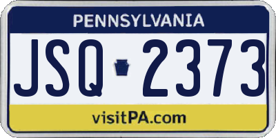 PA license plate JSQ2373
