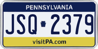 PA license plate JSQ2379
