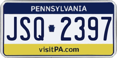 PA license plate JSQ2397