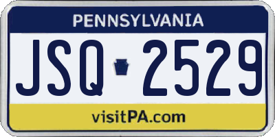 PA license plate JSQ2529
