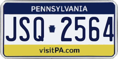 PA license plate JSQ2564