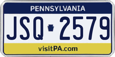 PA license plate JSQ2579