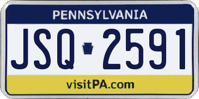 PA license plate JSQ2591