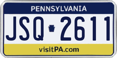PA license plate JSQ2611