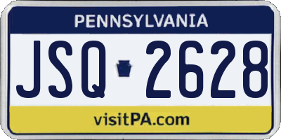 PA license plate JSQ2628