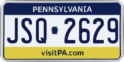 PA license plate JSQ2629