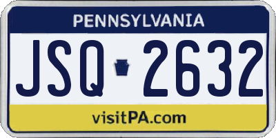 PA license plate JSQ2632