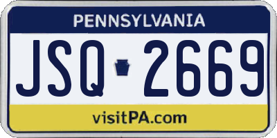PA license plate JSQ2669