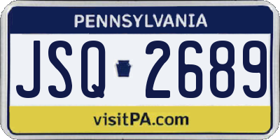 PA license plate JSQ2689