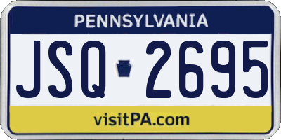 PA license plate JSQ2695