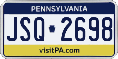PA license plate JSQ2698