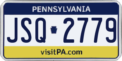 PA license plate JSQ2779
