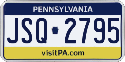 PA license plate JSQ2795