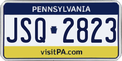 PA license plate JSQ2823