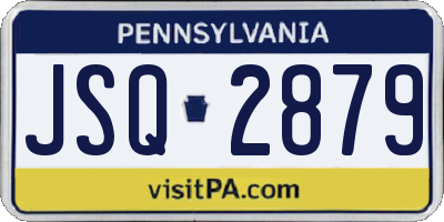 PA license plate JSQ2879