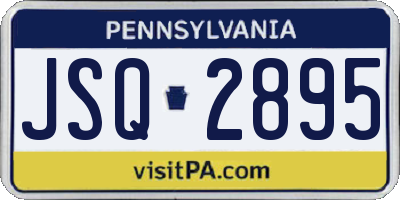 PA license plate JSQ2895