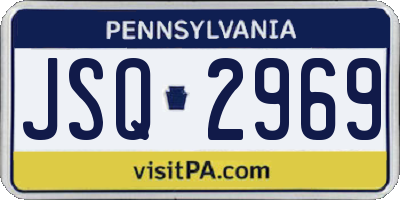 PA license plate JSQ2969