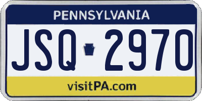 PA license plate JSQ2970