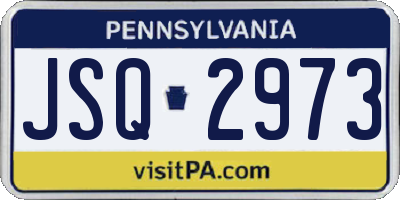 PA license plate JSQ2973