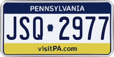 PA license plate JSQ2977