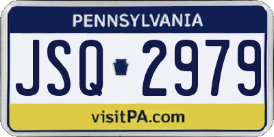 PA license plate JSQ2979