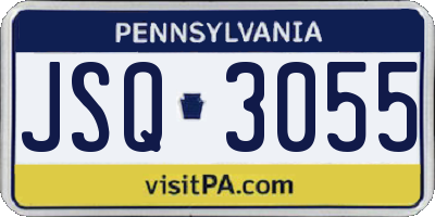 PA license plate JSQ3055