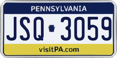 PA license plate JSQ3059
