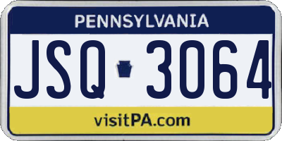 PA license plate JSQ3064